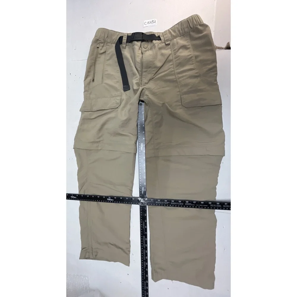 The North Face Mens Tan Convertible Hiking Pants Zip Off Cargo Trousers 30x29